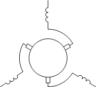 Двигатель коллекторный трехфазный последовательного возбуждения с регулированием скорости вращения передвижением щеток Двигатель коллекторный трехфазный последовательного возбуждения с регулированием скорости вращения передвижением щеток