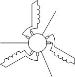Двигатель коллекторный трехфазный параллельного возбуждения с питанием в ротор с регулированием скорости вращения передвижением щеток Двигатель коллекторный трехфазный параллельного возбуждения с питанием в ротор с регулированием скорости вращения передвижением щеток