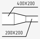 Переход симметричный Переход симметричный - обозначение на планах и разрезах