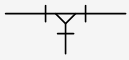 Тройник с коническим ответвлением Тройник с коническим ответвлением - обозначение на схемах