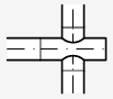 Тройник штанообразный Тройник штанообразный - обозначение на планах и разрезах