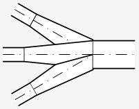 Крестовина, аспирация Крестовина, аспирация - обозначение на планах и разрезах