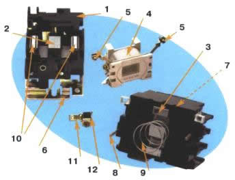 Контактор КМИ — внутреннее устройство