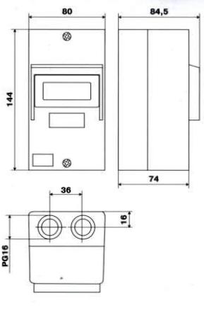 Габаритные размеры пускателей ПРКТ16-ЗМТ / ПРКТ32-ЗМТ