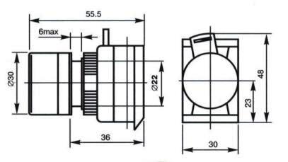 AL-22TE — габаритные размеры