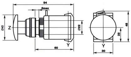 АЕ-22 — габаритные размеры
