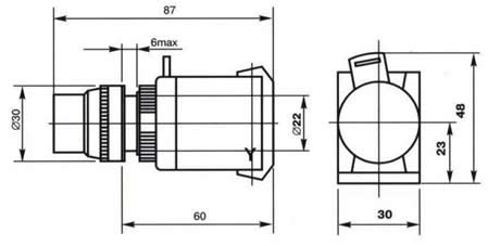 ABLF-22 — габаритные размеры