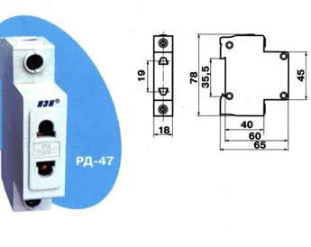 Розетка РД-47 — внешний вид и габаритные размеры