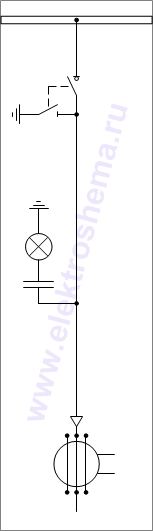 КРУ «ELTEMA» схема 7.1: шкаф с выключателем нагрузки и заземляющими ножами снизу, ввод/вывод кабелем снизу