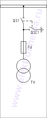 КСО-202В-43: схема главных цепей &mdash; ТСН