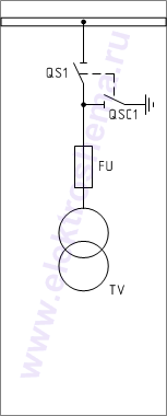КСО-202ВМ-24: схема главных цепей &mdash; трансформатор собственных нужд