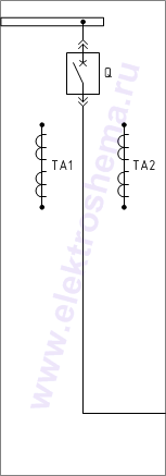 КСО-207В-19: схема главных цепей &mdash; секционный выключатель