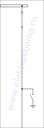 КСО-207В-25: схема главных цепей &mdash; шинный разъединитель