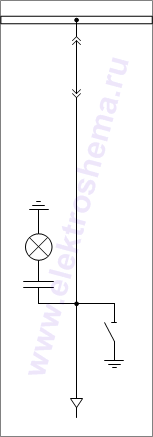 КСО-207В-30: схема главных цепей &mdash; шинный разъединитель