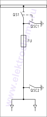 КСО-298-9: схема главных цепей &mdash; отходящая линия