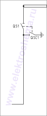 КСО-306-18: схема главных цепей &mdash; секционный разъединитель