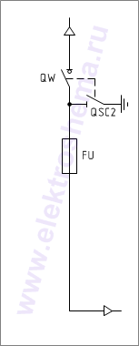 КСО-306ШВВ-05: схема главных цепей &mdash; отходящая линия