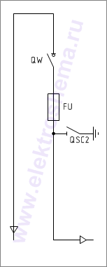 КСО-306ШВВ-09: схема главных цепей &mdash; отходящая линия