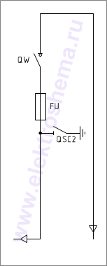 КСО-306ШВВ-10: схема главных цепей &mdash; отходящая линия