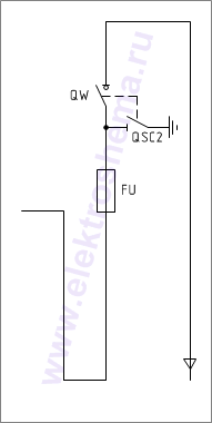 КСО-306ШВВ-16: схема главных цепей &mdash; отходящая линия