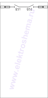 КСО-366-А300: схема главных цепей &mdash; шинный мост с разъединителями