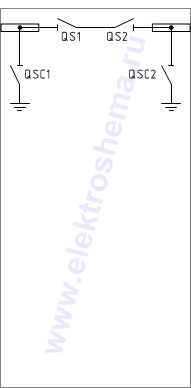 КСО-386-ШМР: схема главных цепей &mdash; шинный мост с разъединителями