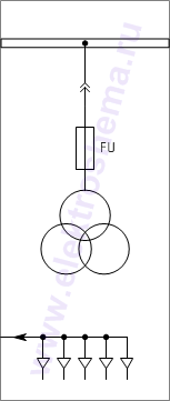 КРУ КВ-02-10-204: схема главных цепей