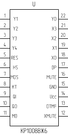 Микросхема КР1008ВЖ6, условное обозначение