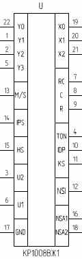 Микросхема КР1008ВЖ1, условное обозначение