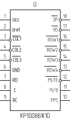 Микросхема КР1008ВЖ10, условное обозначение