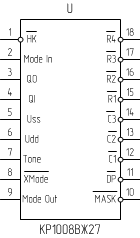 Микросхема КР1008ВЖ27, условное обозначение