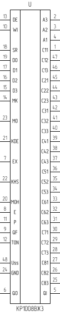 Микросхема КР1008ВЖ3, условное обозначение