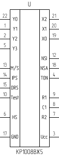 Микросхема КР1008ВЖ5, условное обозначение