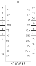 Микросхема КР1008ВЖ7, условное обозначение