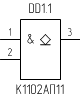 Микросхема К1102АП11, условное обозначение