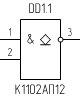 Микросхема К1102АП12, условное обозначение