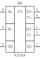 Микросхема 142ЕН6А, обозначение на схеме