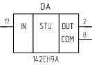 Микросхема 142ЕН9А, обозначение на схеме