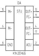 Микросхема К142ЕН6Б, обозначение на схеме