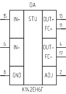 Микросхема 142ЕН6Г, обозначение на схеме