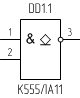 Микросхема К555ЛА11, условное обозначение