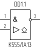 Микросхема К555ЛА13, условное обозначение