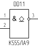 Микросхема К555ЛА9, условное обозначение