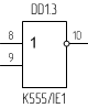 Микросхема К555ЛЕ1, цоколевка