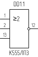Микросхема К555ЛП3, условное обозначение