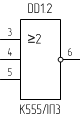 Микросхема К555ЛП3, УГО