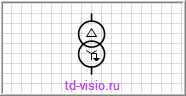 Трансформатор собственных нужд двухобмоточный - условное обозначение