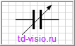 Устройство продольной компенсации регулируемое - условное обозначение