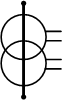 Трансформатор тока &mdash; две вторичные обмотки, один сердечник, форма I